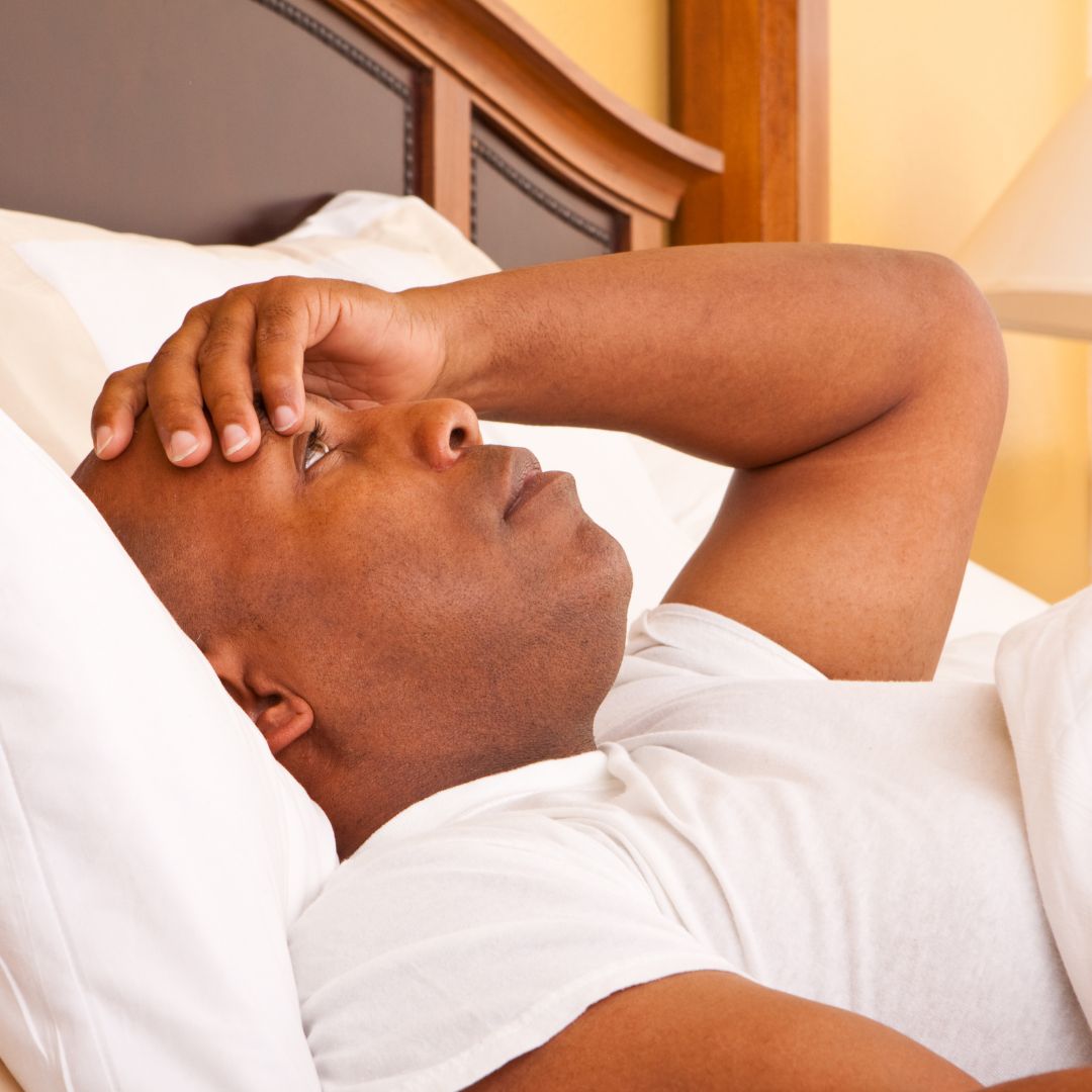 person with insomnia